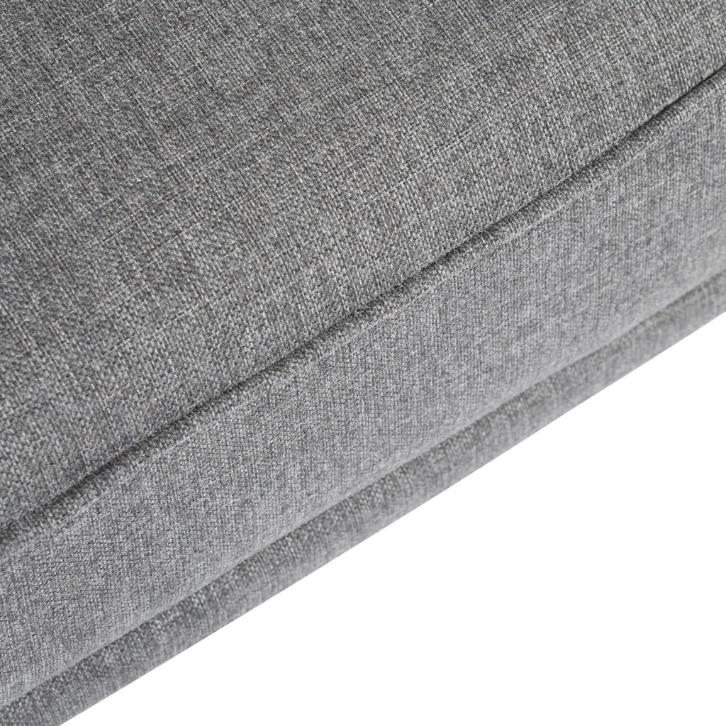 Gray Fabric Upholstered Square Arm Sofa Q780
