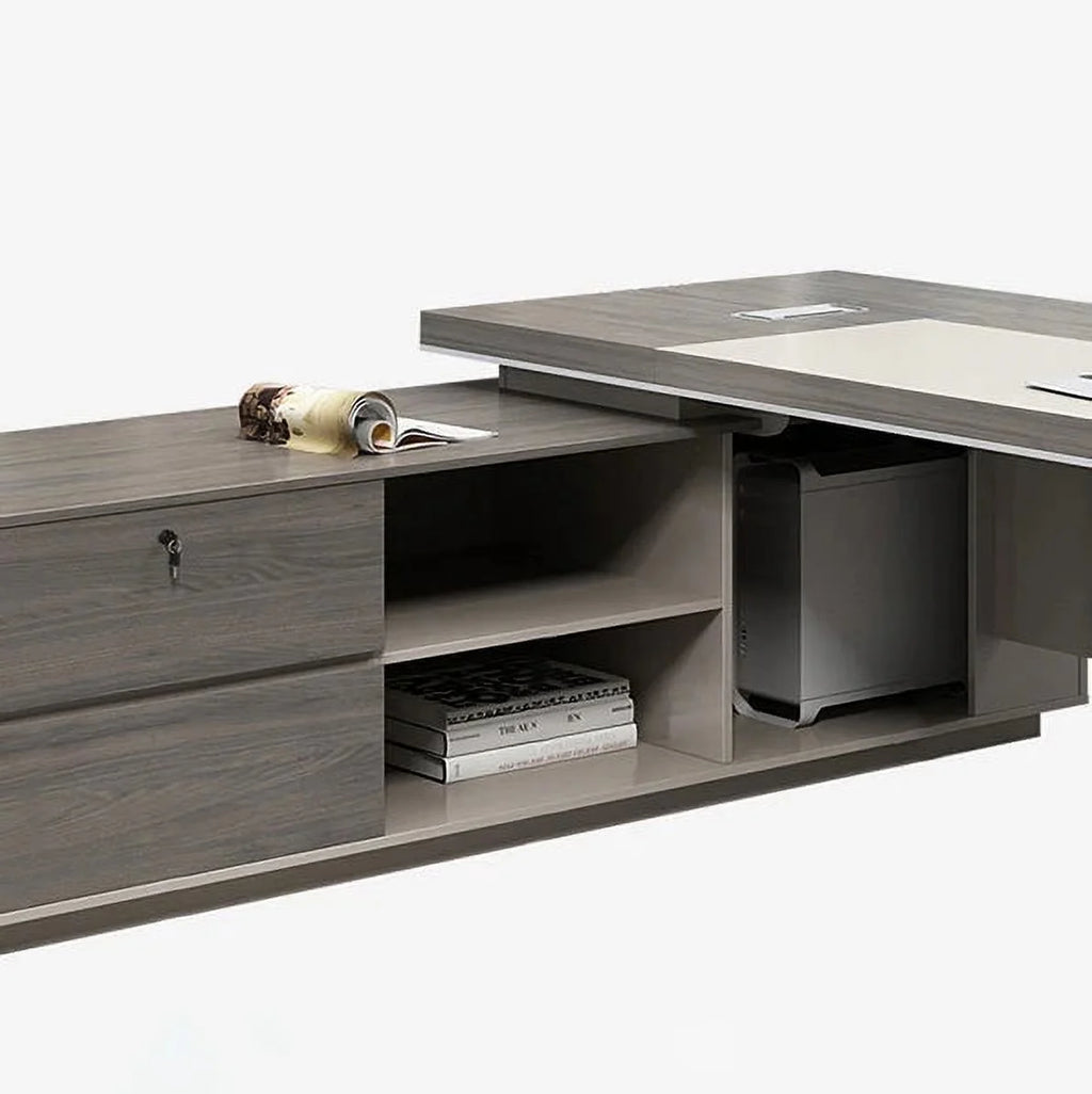 L Shape Computer Desk Table Melamine Y648017
