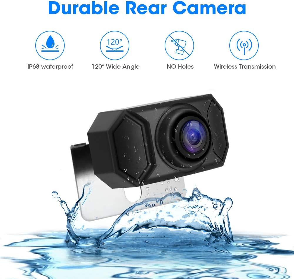 Wireless Backup Camera with 5'' Monitor, Waterproof Night Vision Camera M60251