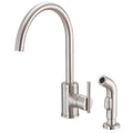 Stainless Steel Single Handle Kitchen Faucet with Side Spray J53355