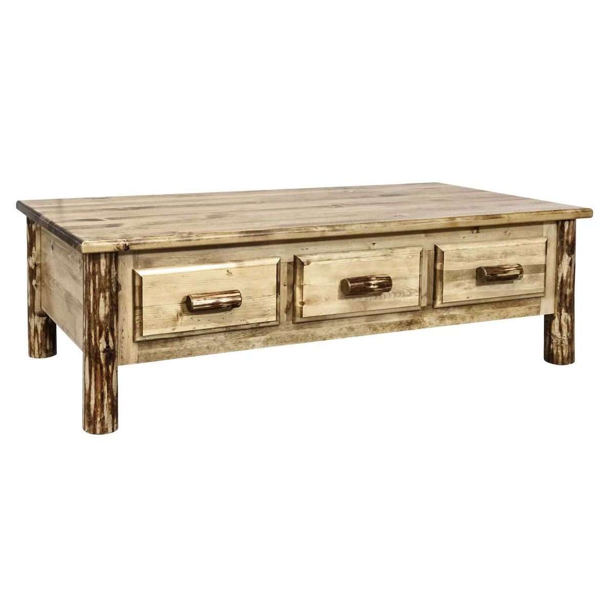 Brown Lacquered Wood Coffee Table D3030