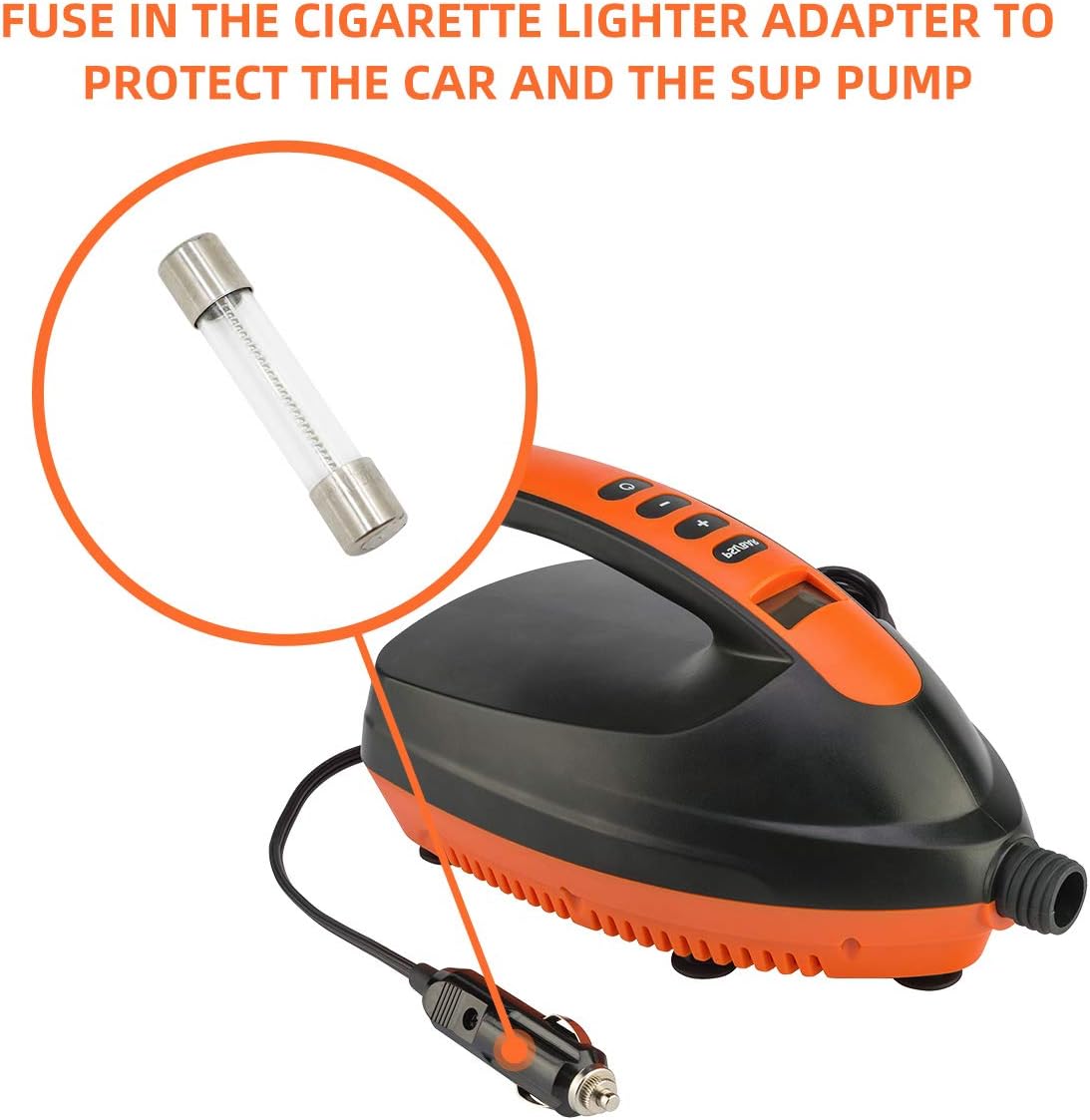 16 PSI Electric Paddle Board Pump with Auto-Off, 12V DC, Pack of 2 O338