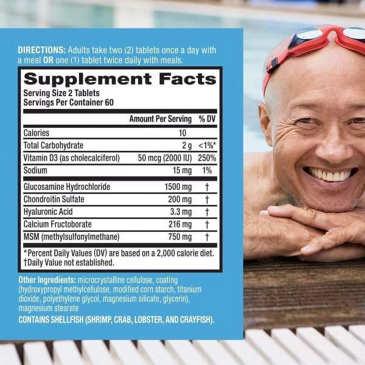 Glucosamine Chondroitin MSM & Vitamin D3 Joint Health Supplement Tablets G652622