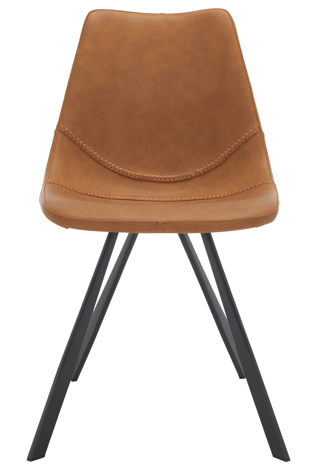 Cognac Tufted Dining Chair Set of 2 K711