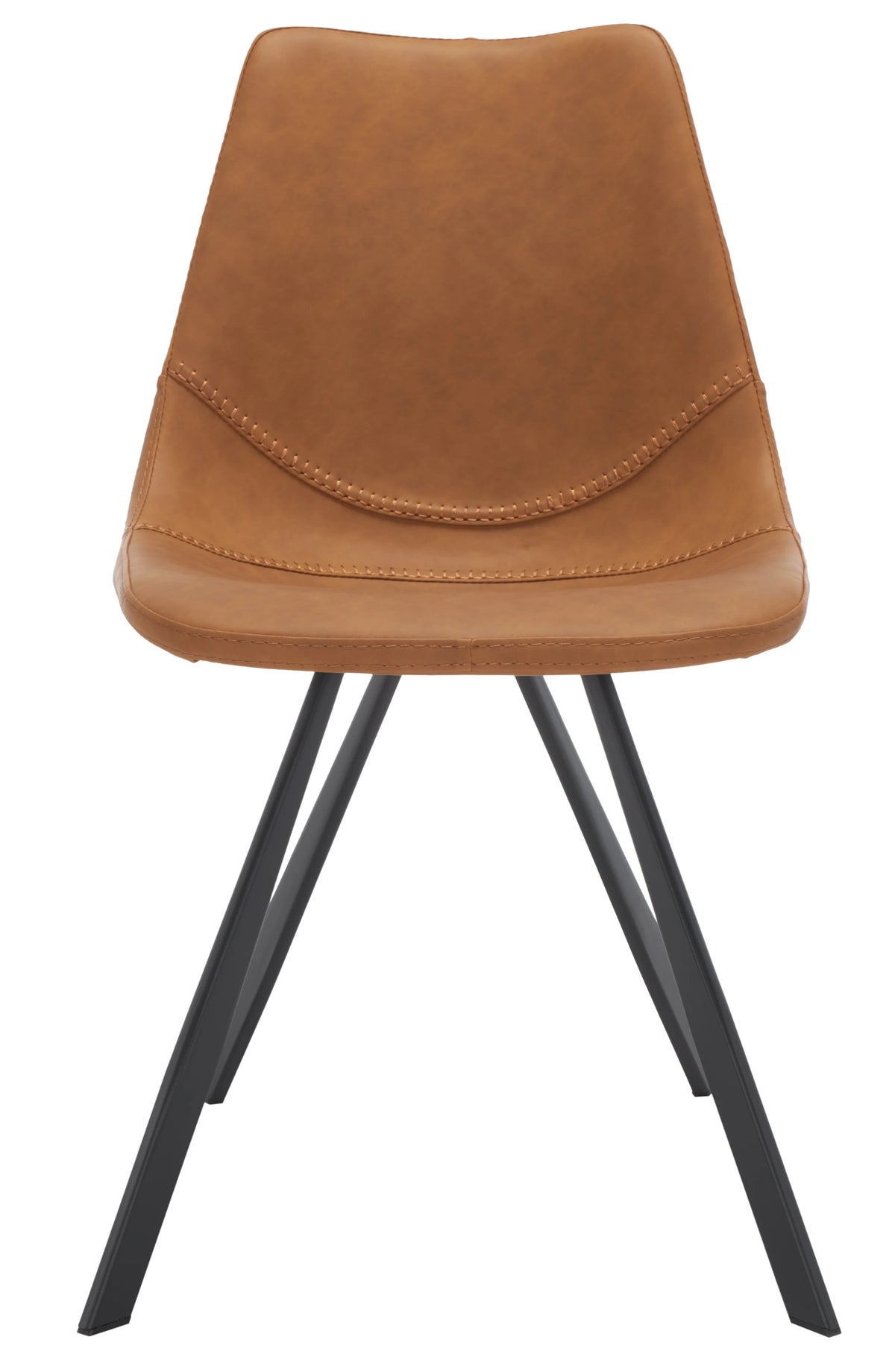 Cognac Tufted Dining Chair Set of 2 K711