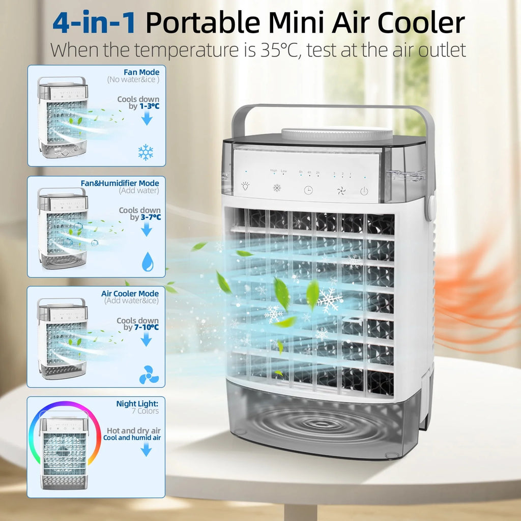 Compact Evaporative Air Cooler, Dual Tank, 3-Speed M9461