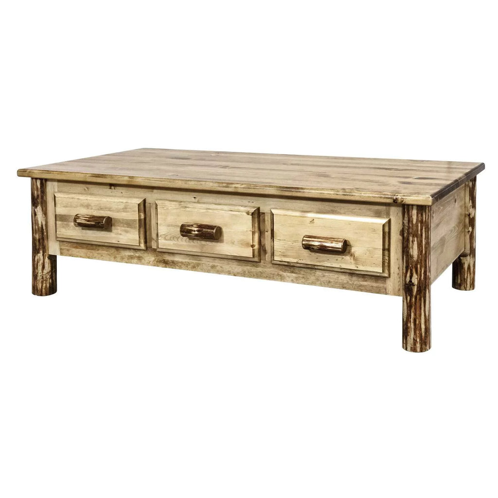 Brown Lacquered Wood Coffee Table D3030