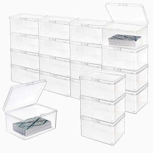 20 Pcs Clear Plastic Playing Card Cases A3593