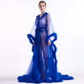 Sheer Long Tulle Robe K65167