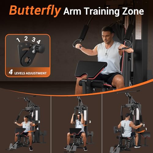 Multifunctional Full Body Workout Machine with 150LBS Weight Stack I34259