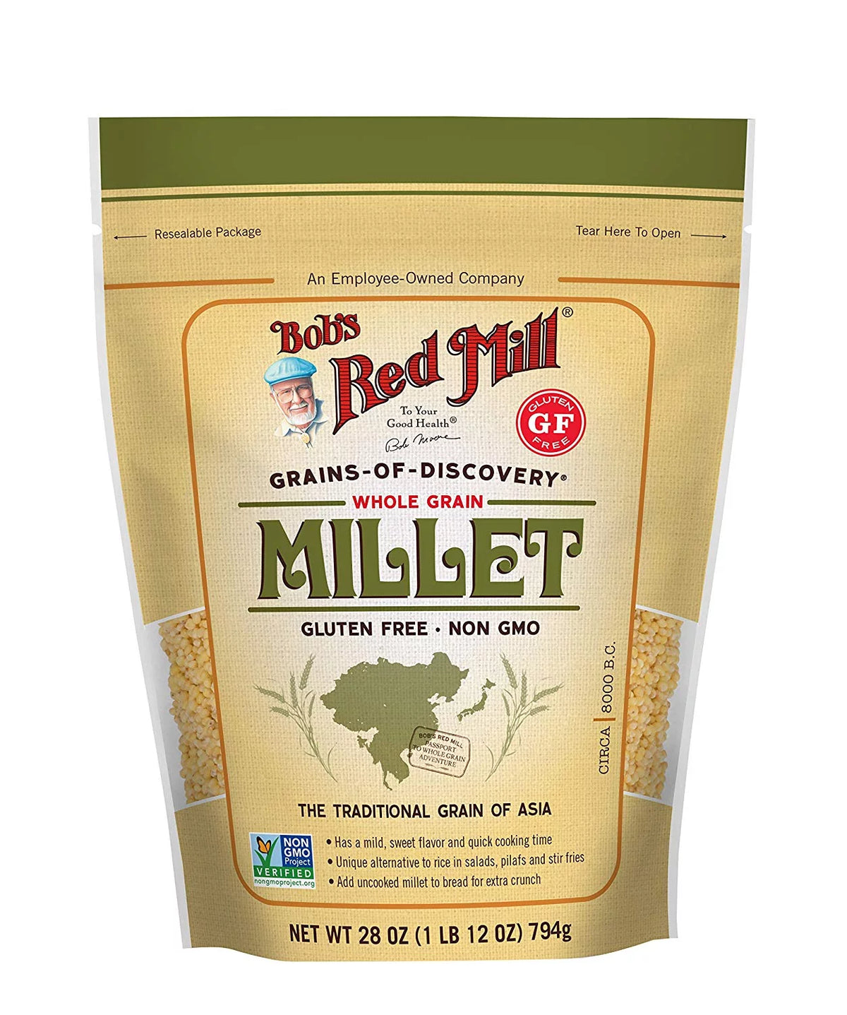 Whole Grain Millet 28-ounce Pack of 4 H43417