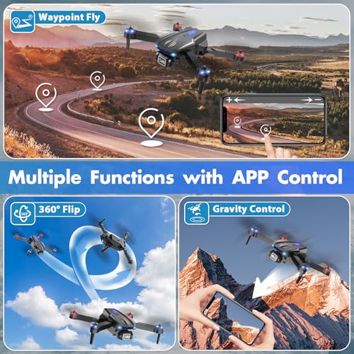 Foldable 1080P Mini Drone with Camera and 2 Batteries X39548
