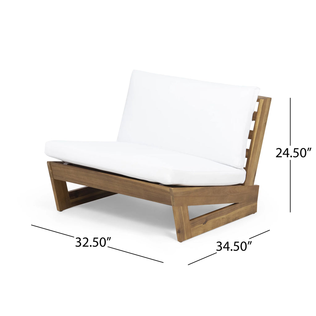 Acacia Wood Club Chair with Cushions Y61331