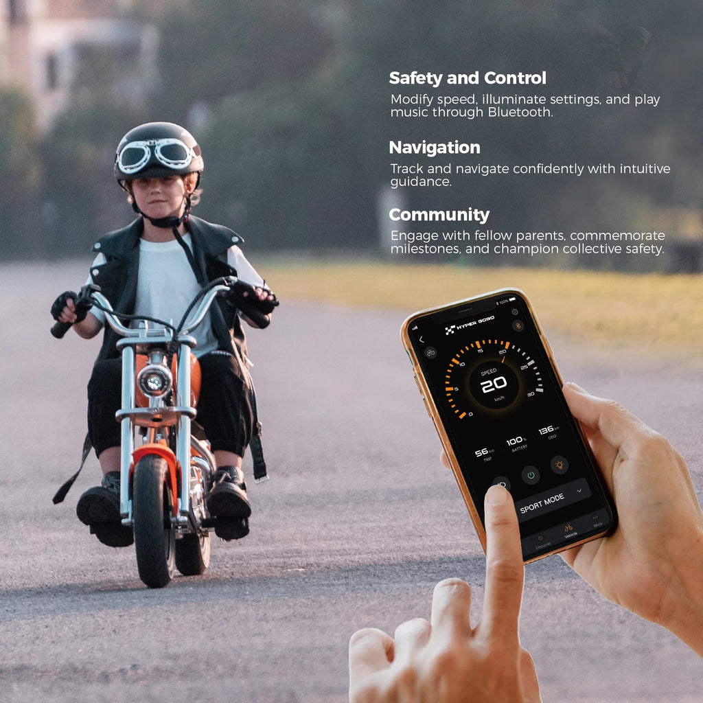 Dark Orange Kid's Motorbike R7384