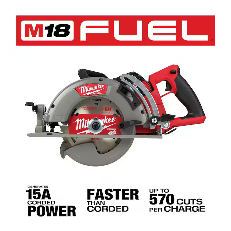 18V Cordless Rear Handle Circular Saw Kit with Battery and Charger U2943