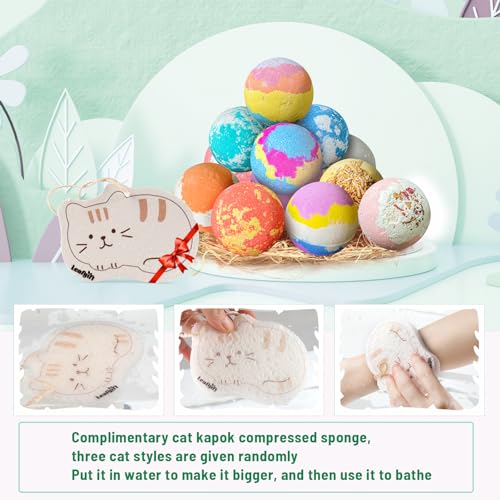 12 Pc Handmade Bath Bombs with Sea Salt Cocoa & Shea Butter P8919