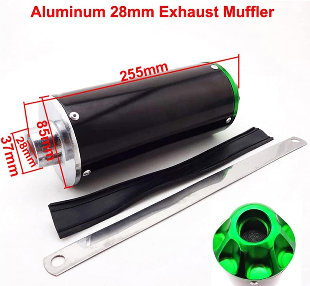 Green Exhaust Muffler Silencer Pipe Assembly Kit Pack of 2 F220711