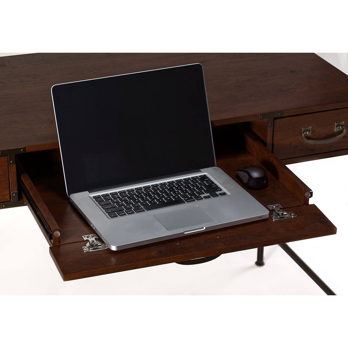 48W Writing Desk and 2 Drawer Mobile File Cabinet, Coastal Cherry Q776