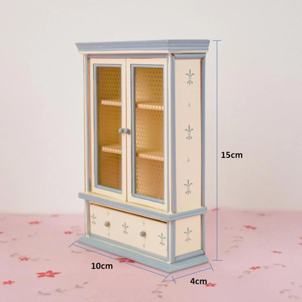 1:12 Dollhouse Cabinet Wardrobe Decoration I58391