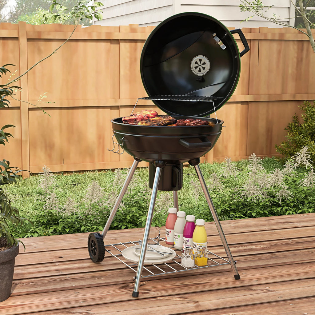 21 Kettle Charcoal BBQ Grill with Wheels R683