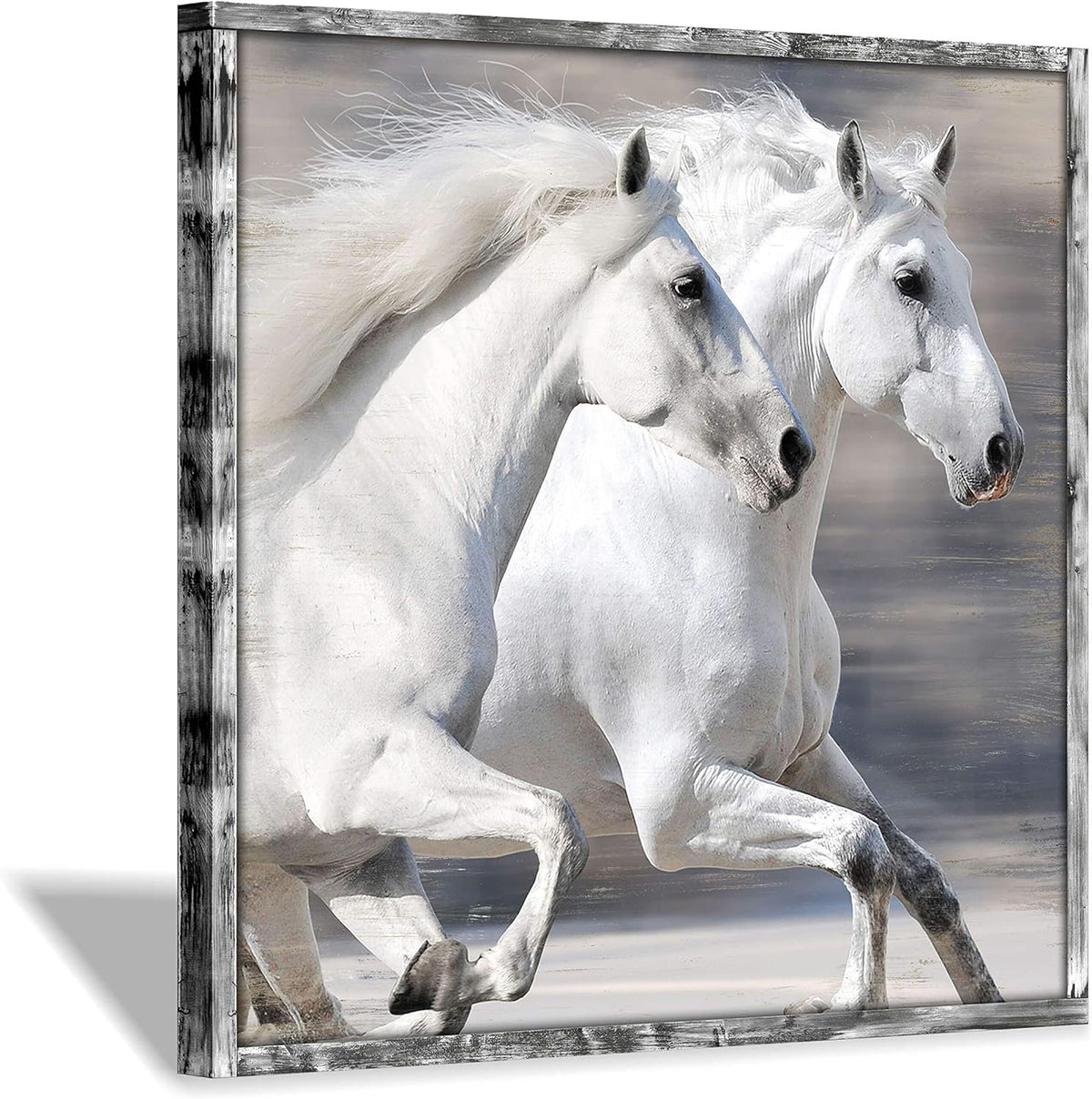 White Horse Picture Wall Art on Wrapped Canvas Z545936