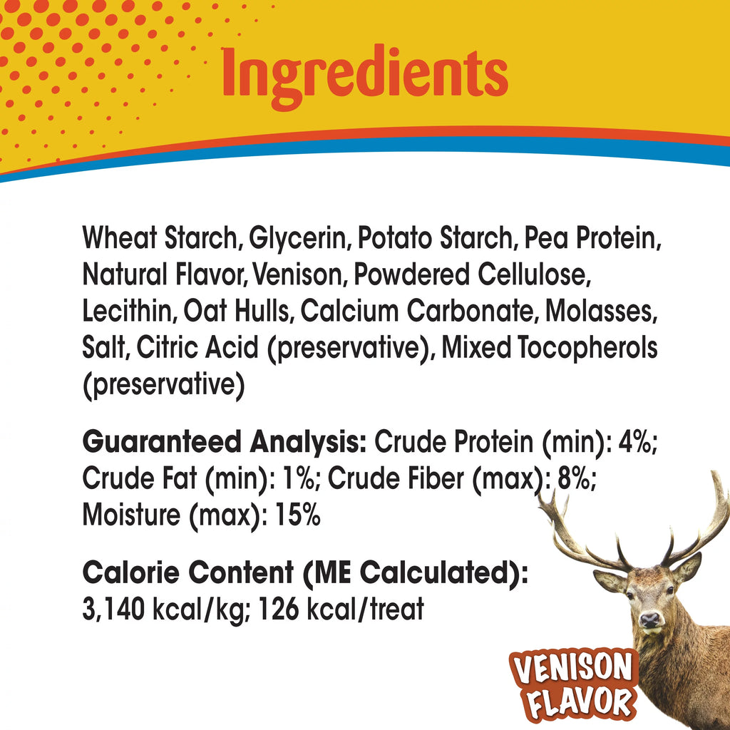 Natural Long Lasting Edible Venison Dog Chews Large 8 Count R85689