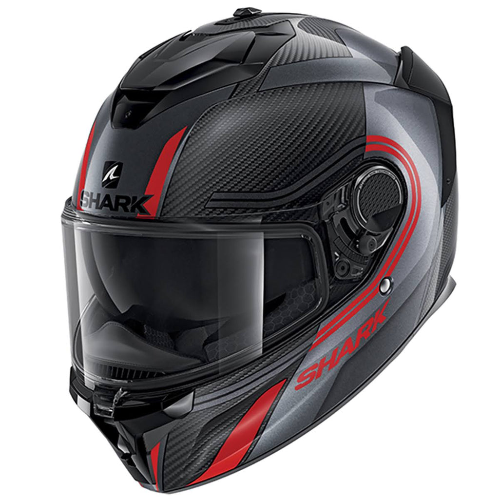Carbon Anthracite Red Motorcycle Helmet T349994