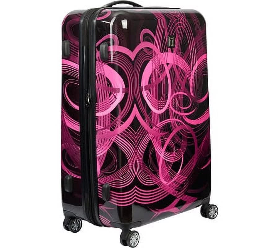 20 Inch Expandable Spinner Rolling Luggage Suitcase, ABS Hard Case, Pink T5214