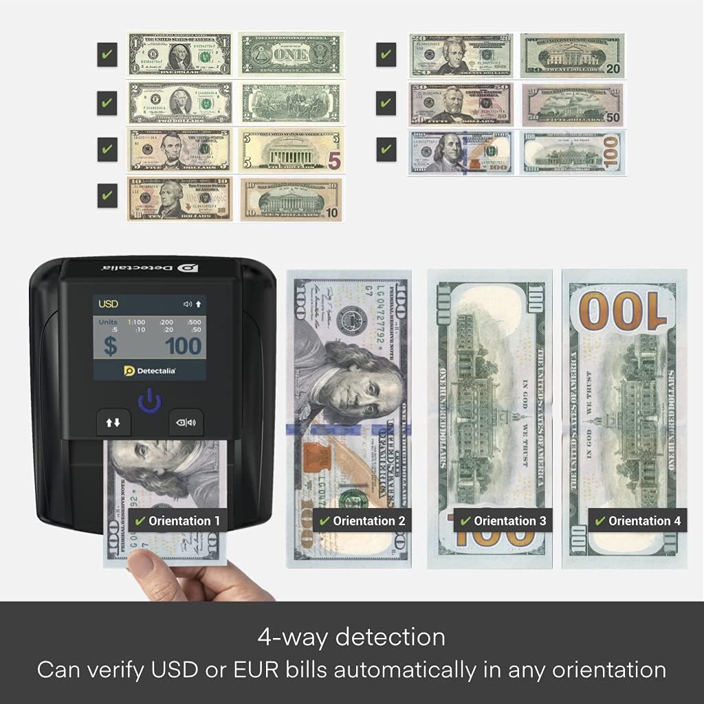 7-Point Automatic Counterfeit Bill Detector with TFT Color Display M226796