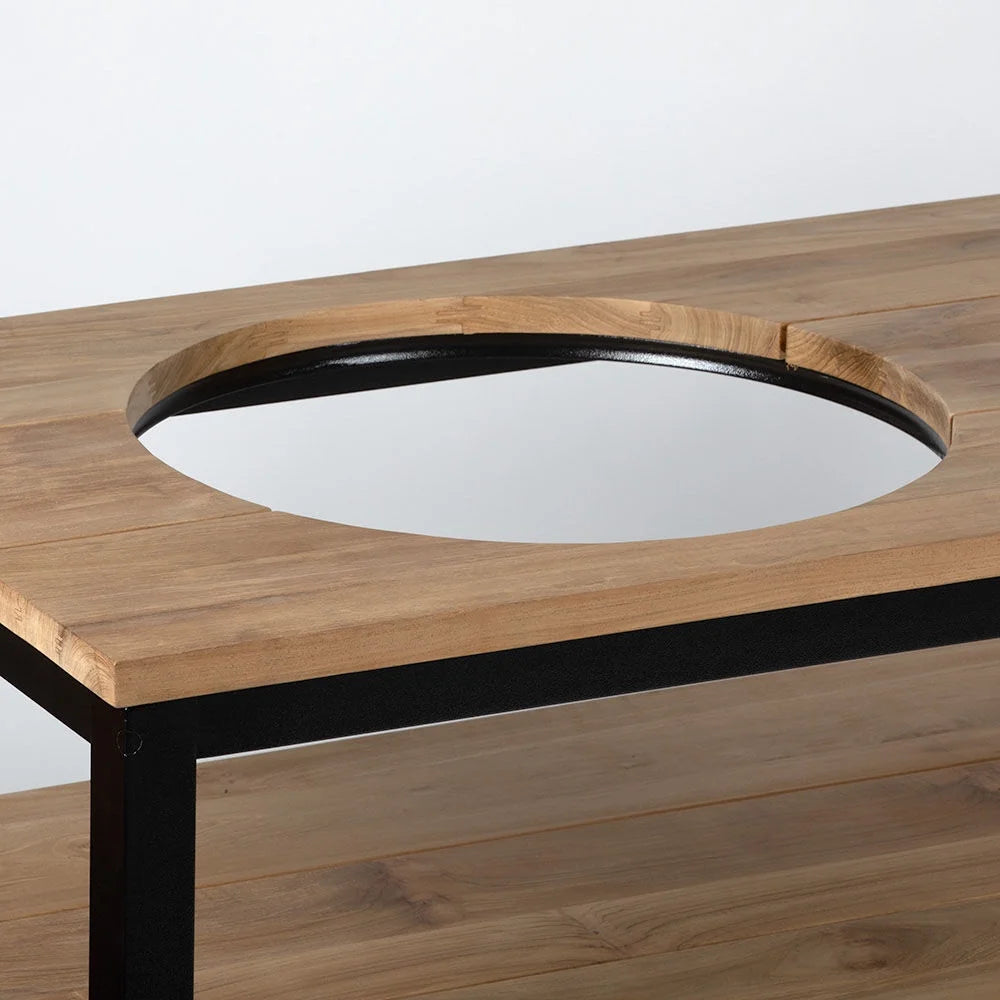 Grade A Teak Ceramic Grill Table with Aluminum Frame L207260