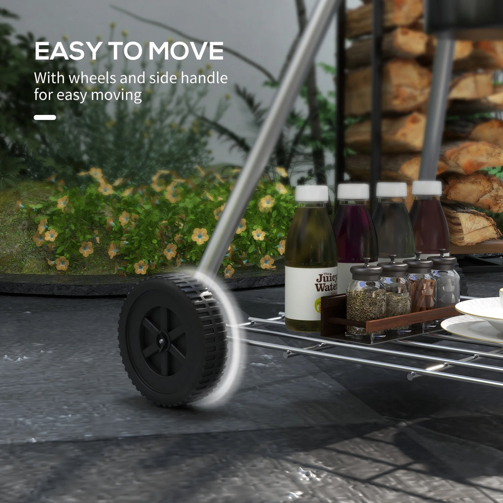 21 Kettle Charcoal BBQ Grill with Wheels R683