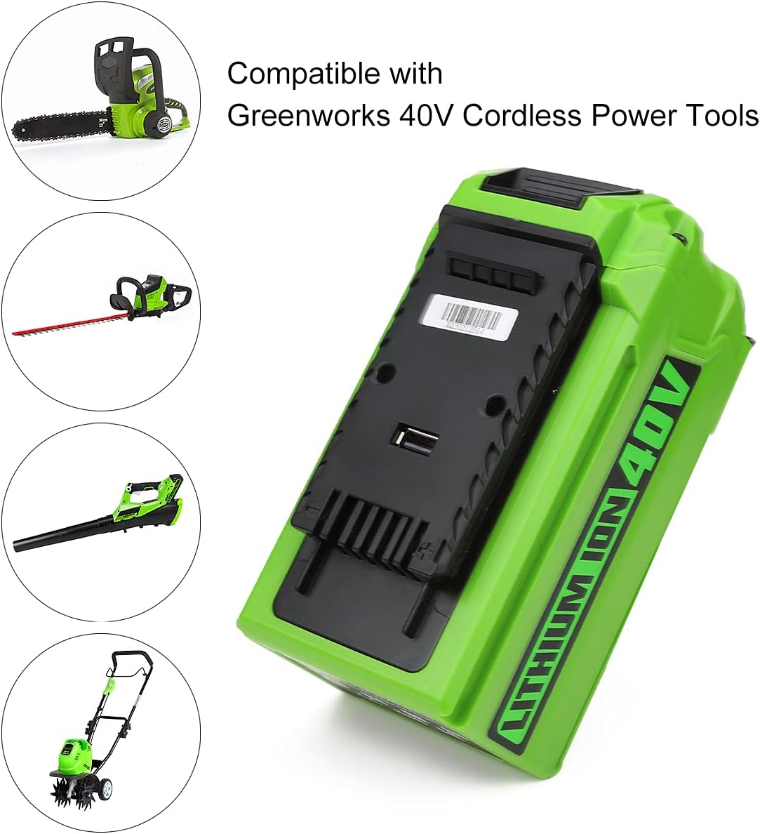 40V 6.0Ah Replacement Lithium Battery Pack of 2 D7358