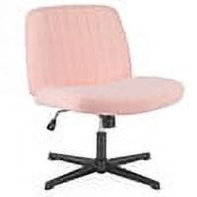 Armless Criss Cross Legged Adjustable Swivel Padded Fabric Office Chair Q937726