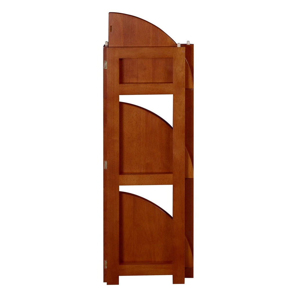 Cherry High Corner Folding Bookcase A642