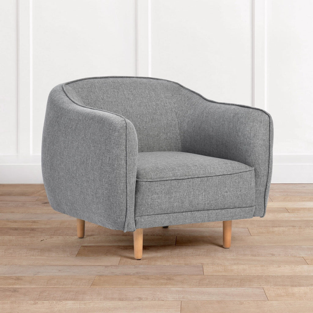 Gray Fabric Upholstered Square Arm Sofa Q780