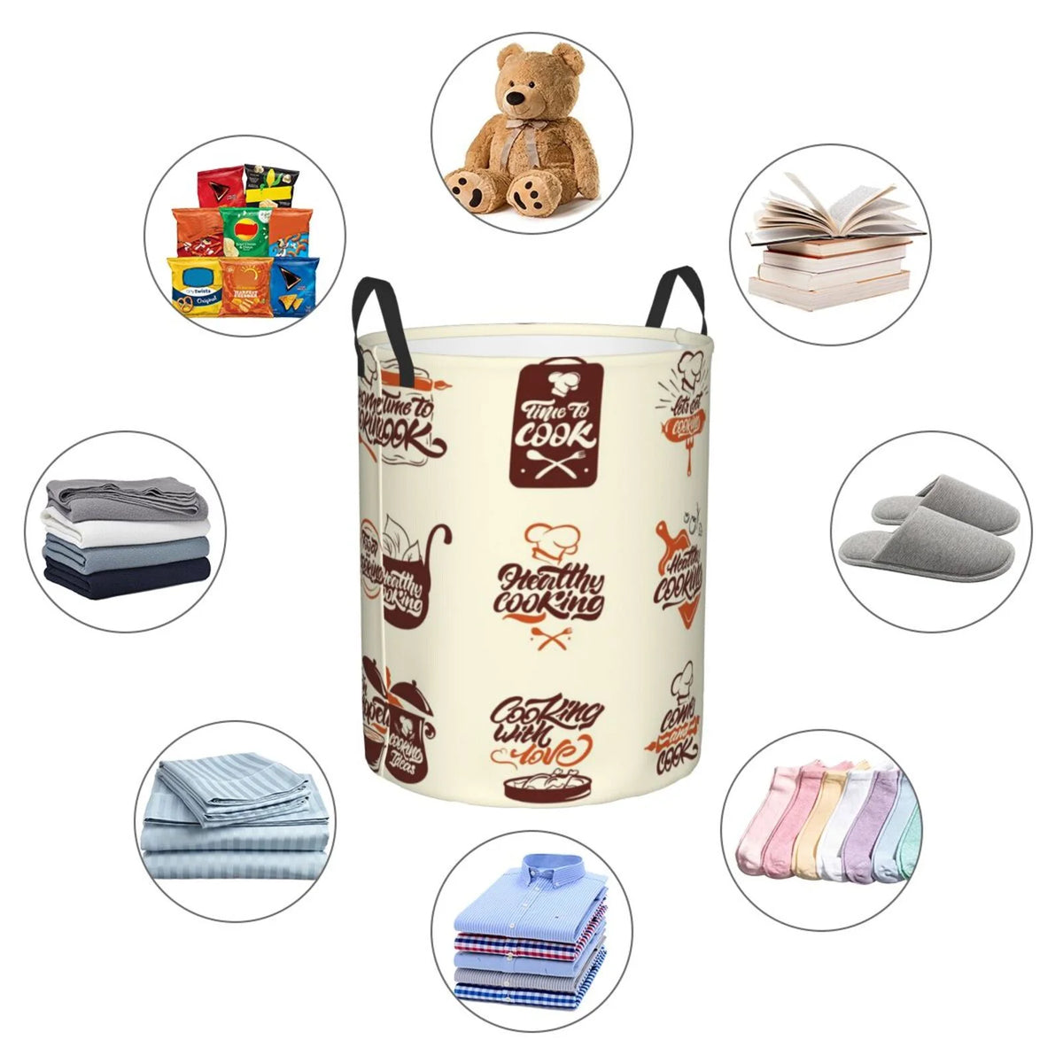 Foldable Laundry Hamper with Handles M30923