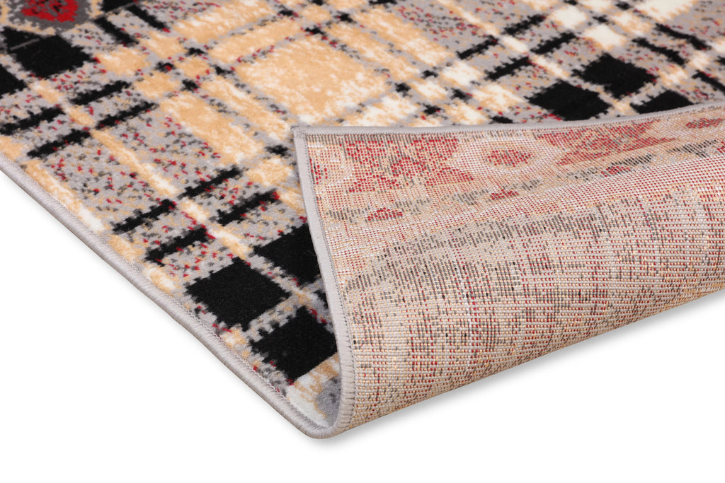 Multicolor Bear Geometric Print Rug F7189