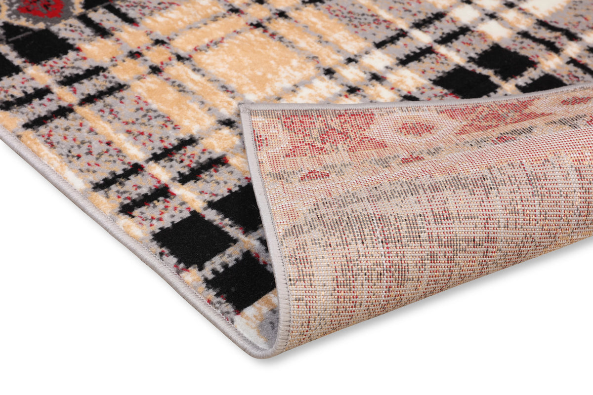Multicolor Bear Geometric Print Rug F7189