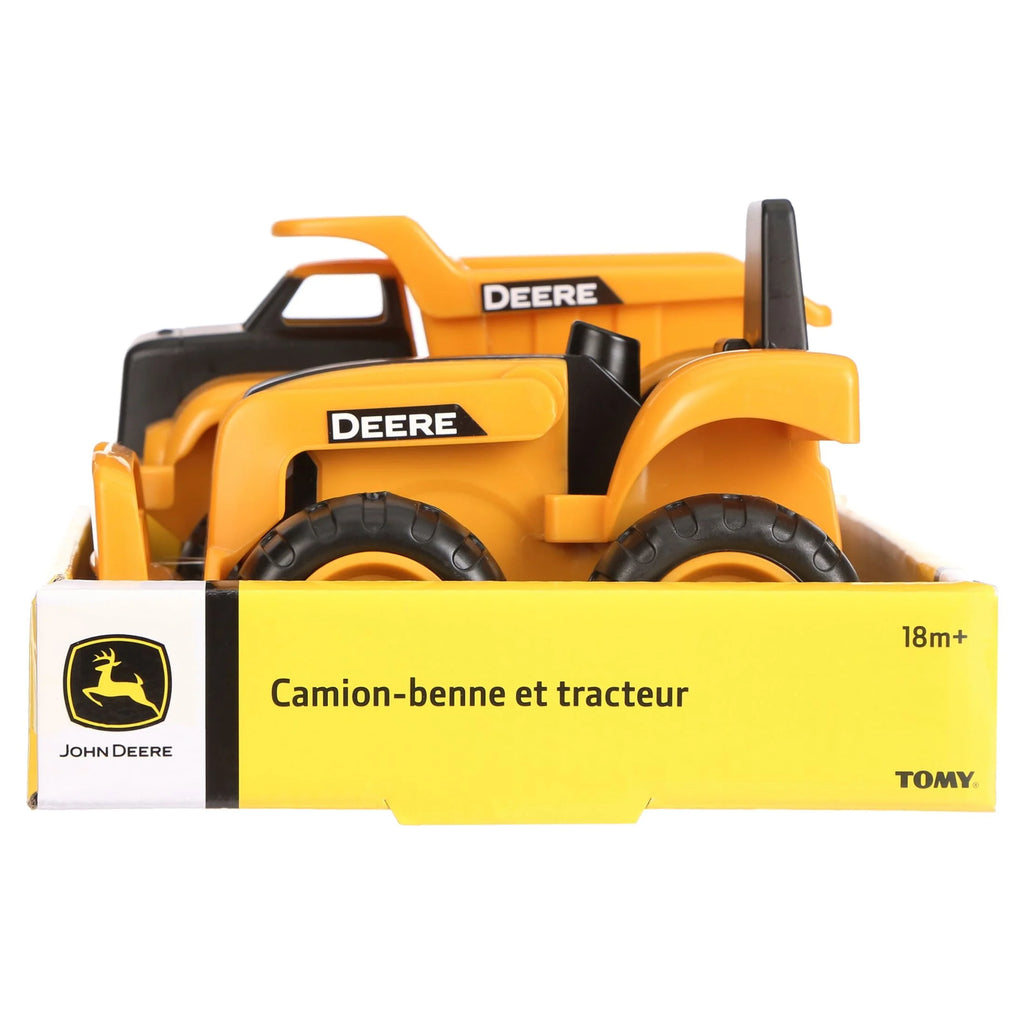 Yellow Construction Vehicle 2 Pack Dump Truck & Tractor with Loader G582927