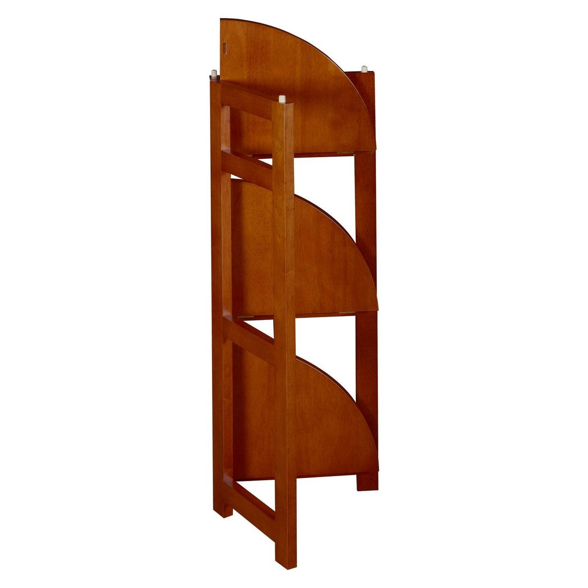 Cherry High Corner Folding Bookcase A642