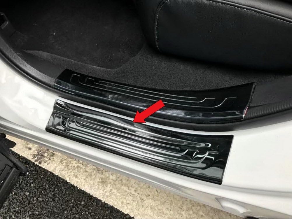 Black Stainless Door Sill Scuff Plate Trim Pack of 2 N39828