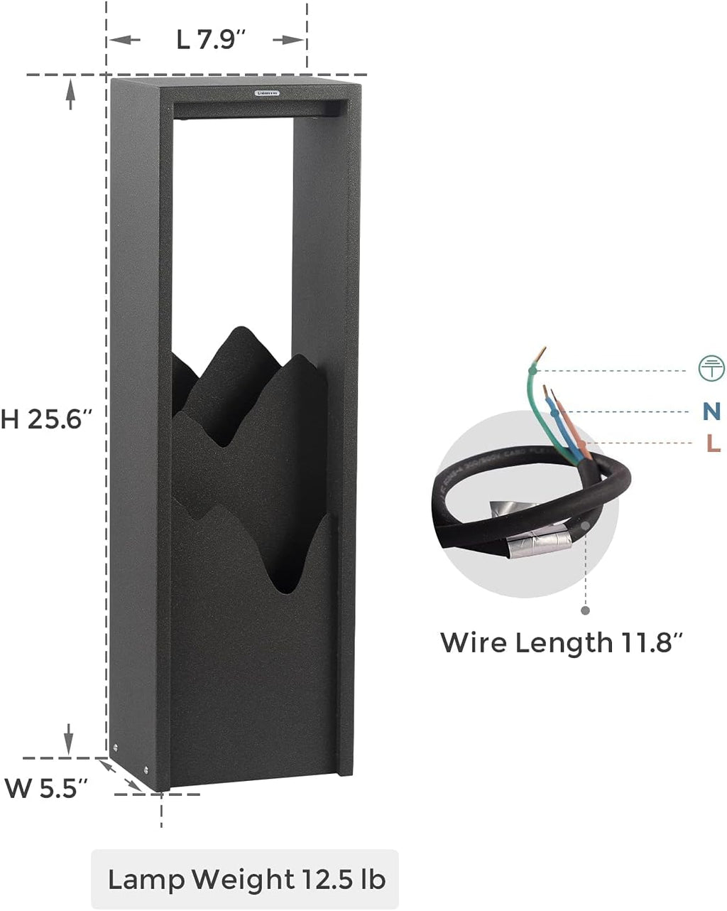 Stainless Steel 3000K LED Outdoor Bollard Light Z831881