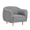Gray Fabric Upholstered Square Arm Sofa Q780