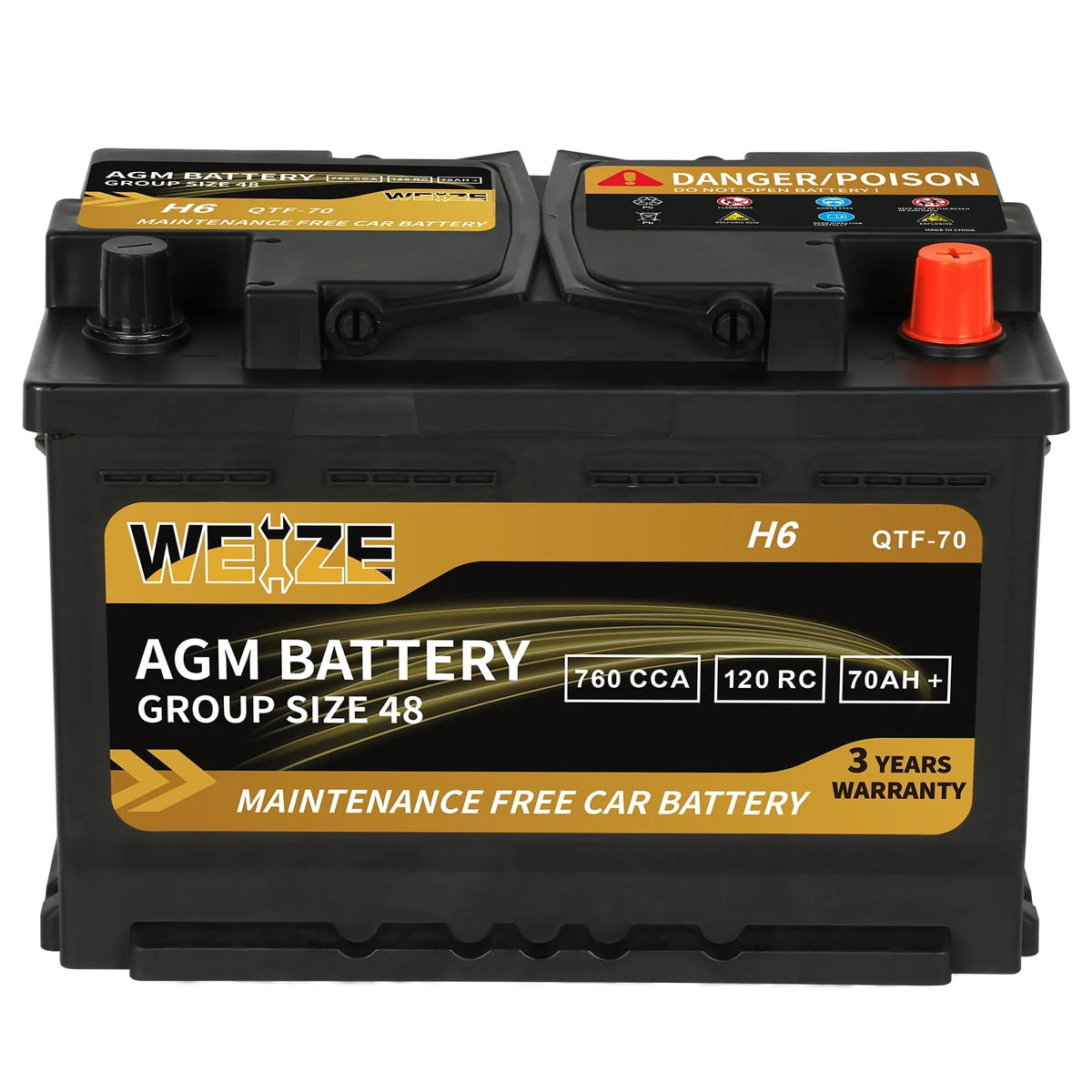 12v 80ah 850CCA Automotive Battery O403394