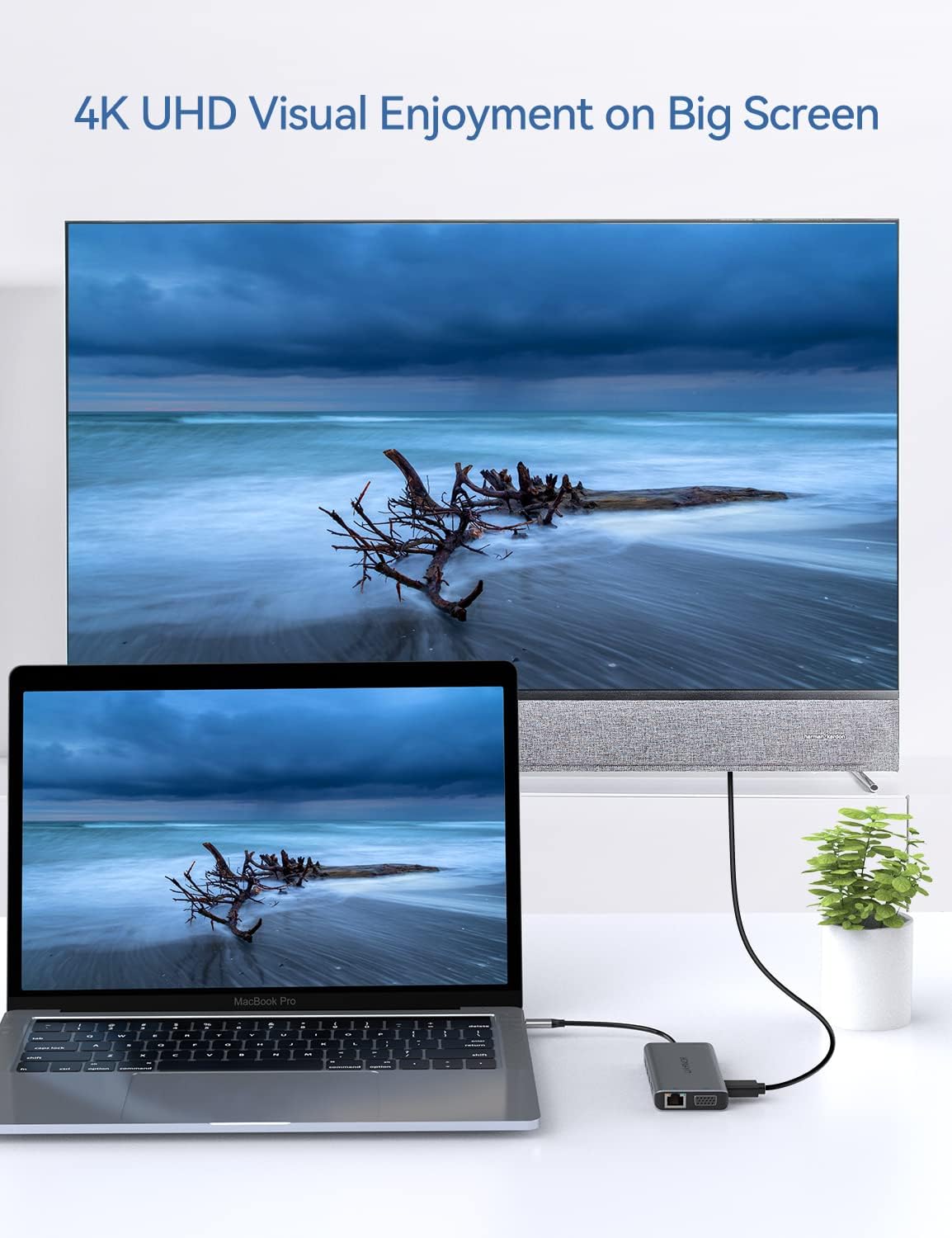 12-in-1 USB C Hub with Dual 4K HDMI, Ethernet, USB 3.0, SD Card Reader B877271