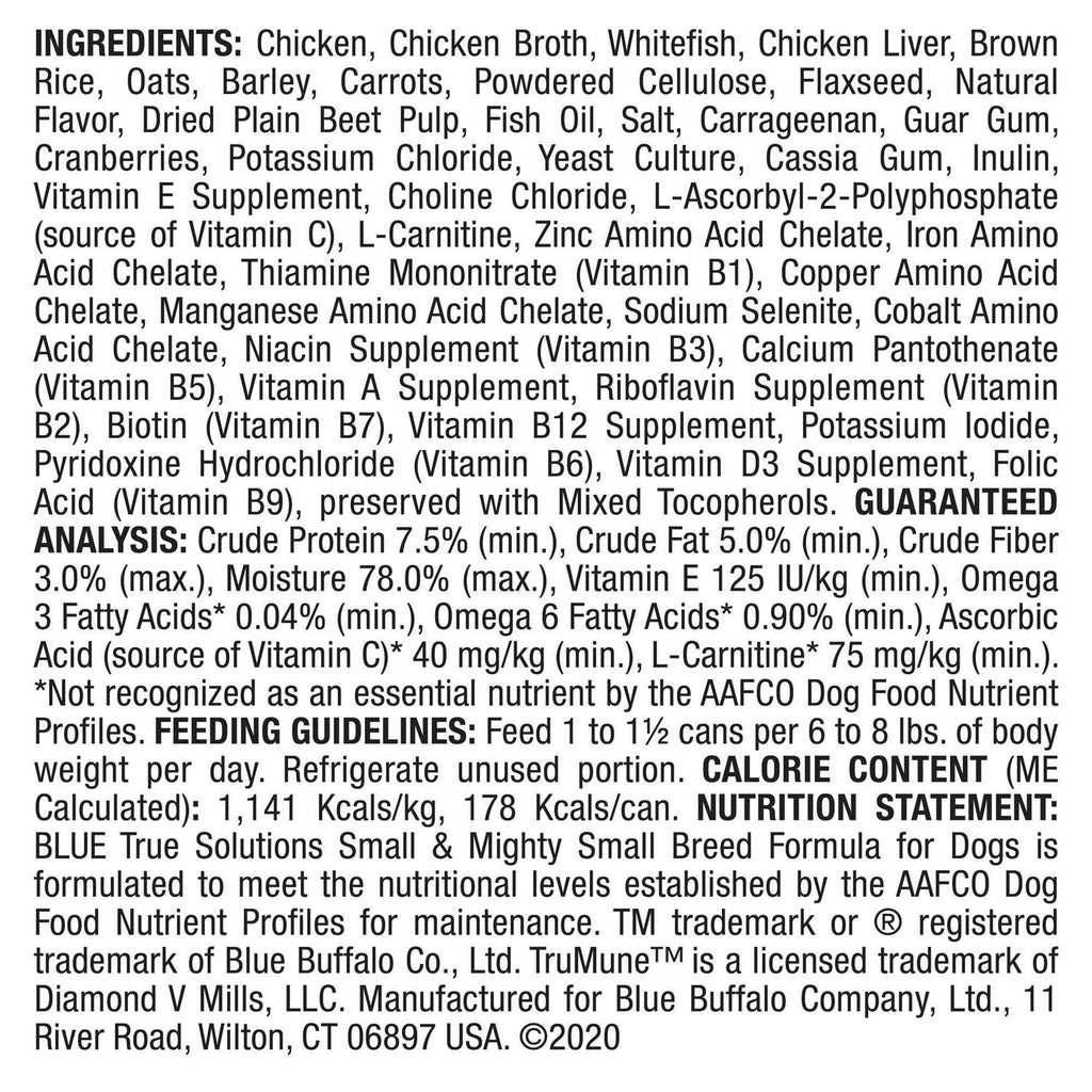 Natural Small Breed Adult Wet Dog Food F7480