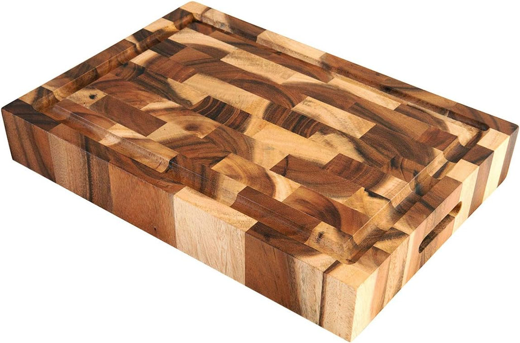 Large Wood Cutting Board with Juice Groove, 17x12 Inch, Pack of 2 O99053