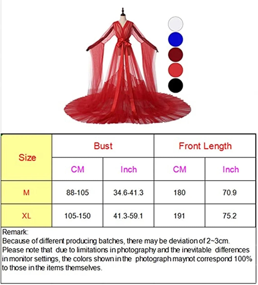 Sheer Long Tulle Robe K65167