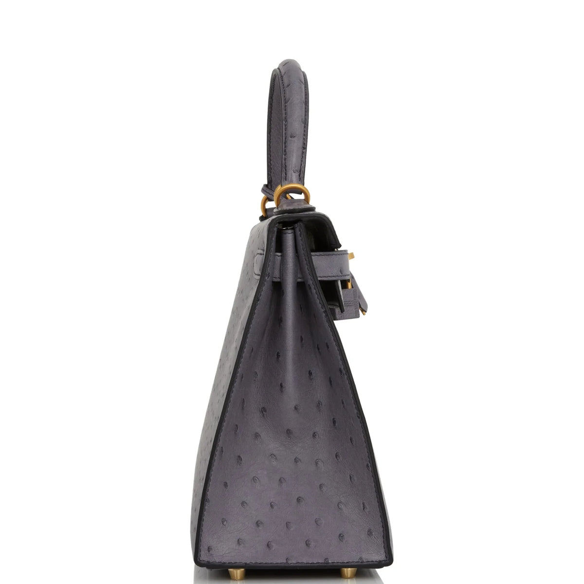 Gris Agate and Gris Perle Ostrich Bag E12723