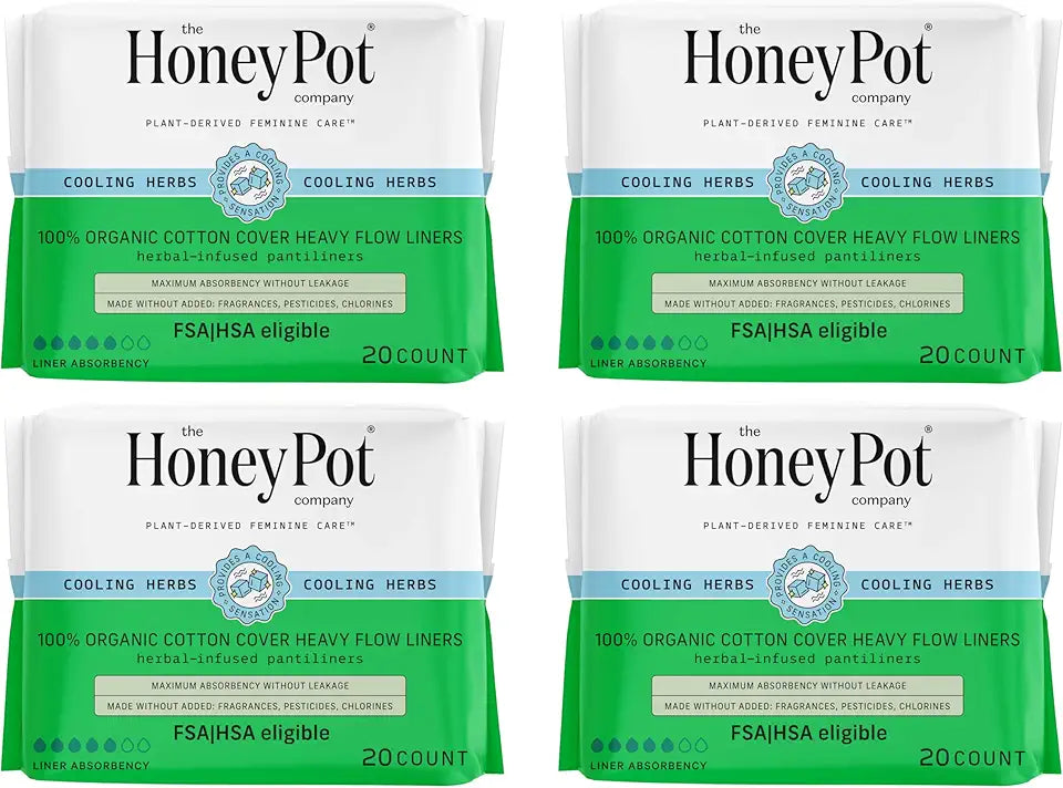 Herbal Panty Liners with Wings Organic Cotton Cover G3570